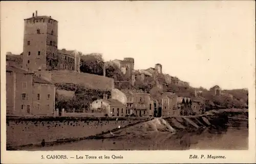 Ak Cahors Lot, Les Tours, Les Quais