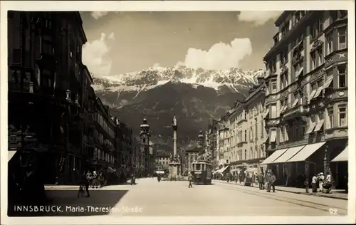 Ak Innsbruck in Tirol, Maria-Theresien-Straße