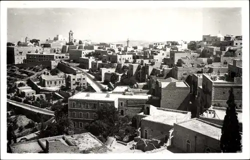Ak Bethlehem Israel, Teilansicht der Stadt