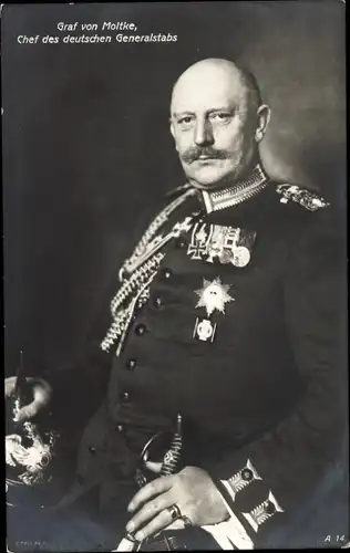 Ak Helmuth von Moltke, Generaloberst, Chef des deutschen Generalstabs, Portrait