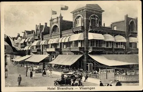 Ak Vlissingen Zeeland Niederlande, Hotel Strandhuis