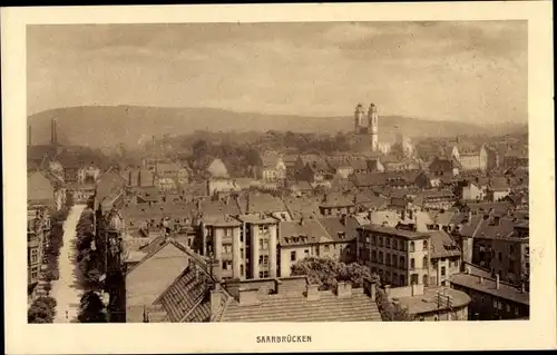 Ak Saarbrücken, Gesamtansicht der Stadt, Michaelskirche