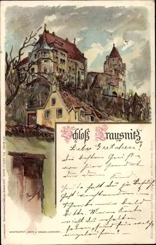 Künstler Litho Hayek, Landshut in Niederbayern, Schloss Trausnitz, Außenansicht