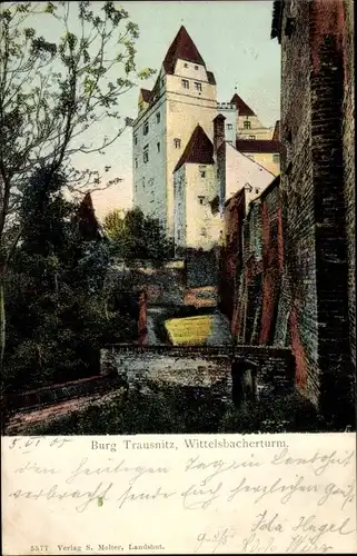 Ak Landshut in Niederbayern, Burg Trausnitz, Wittelsbacherturm