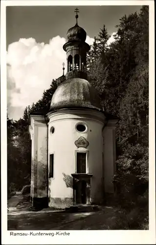 Ak Ramsau im Berchtesgadener Land Oberbayern, Kunterweg-Kirche