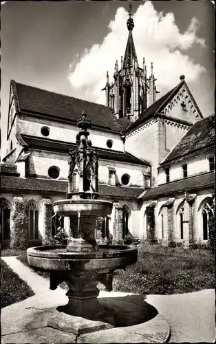 Ak Bebenhausen Tübingen am Neckar, Klosterhof, Brunnen, ehemaliges Cistercienserkloster