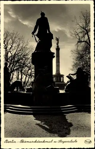 Ak Berlin Tiergarten, Bismarckdenkmal, Siegessäule