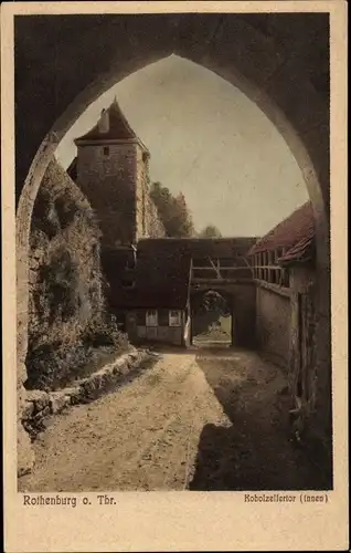 Ak Rothenburg ob der Tauber Mittelfranken, Kobolzellertor