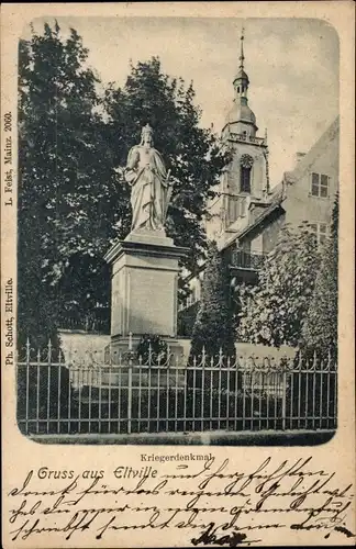 Ak Eltville am Rhein Hessen, Kriegerdenkmal