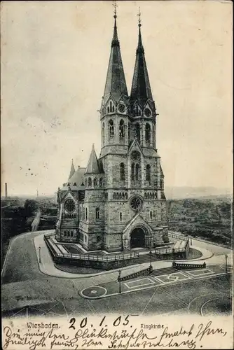 Ak Wiesbaden in Hessen, Ringkirche