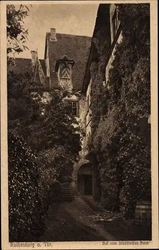 Ak Rothenburg ob der Tauber Mittelfranken, Hof, Staudisches Haus