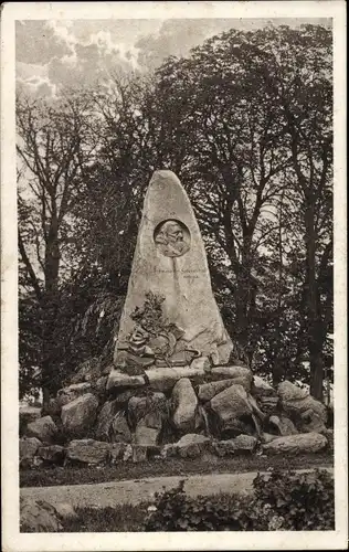 Ak Höxter an der Weser, Denkmal Hoffmann von Fallersleben