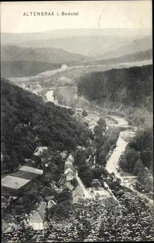 Ak Altenbrak Thale im Harz, Bodetal, Panorama