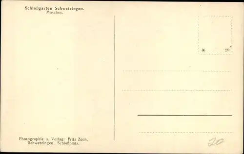 Ak Schwetzingen in Baden, Schlossgarten, Moschee