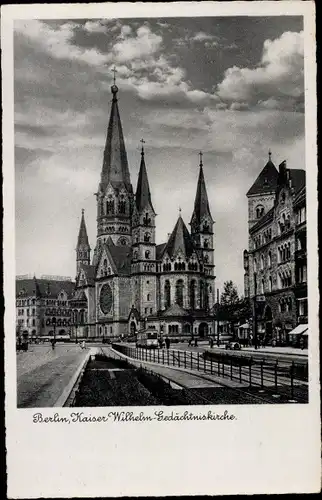 Ak Berlin Charlottenburg, Kaiser-Wilhelm-Gedächtniskirche