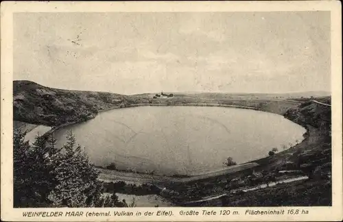 Ak Schalkenmehren in der Eifel, Weinfelder Maar