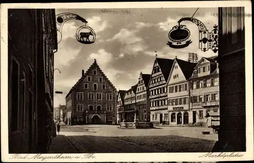 Ak Bad Mergentheim in Tauberfranken, Marktplatz