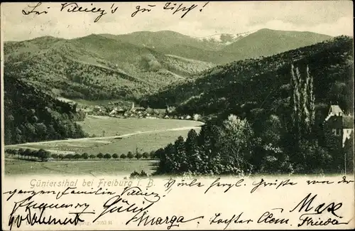 Ak Freiburg im Breisgau, Güntersthal, Panorama