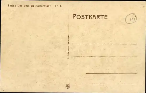 Ak Halberstadt am Harz, Dom, Blick von Süden
