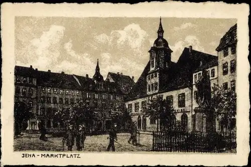 Künstler Ak Jena in Thüringen, Marktplatz