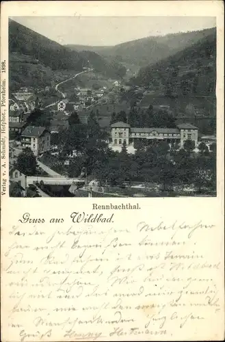 Ak Bad Wildbad im Schwarzwald, Rennbachtal