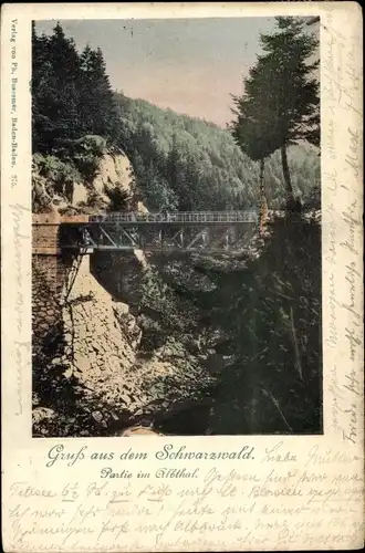 Ak Schwarzwald, Albtal, Brücke