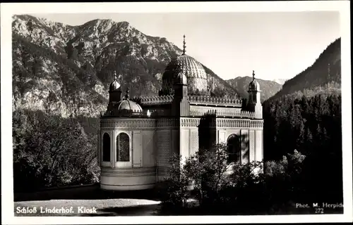 Ak Linderhof Ettal Oberbayern, Schloss, Kiosk