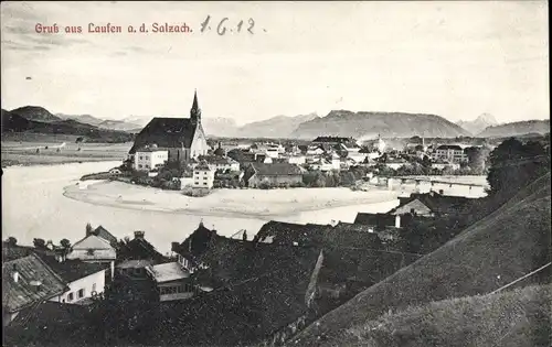 Ak Laufen an der Salzach Oberbayern, Panorama