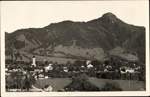 Ak Lenggries in Oberbayern, Panorama mit Geierstein