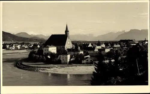 Foto Ak  Laufen an der Salzach Oberbayern, Panorama
