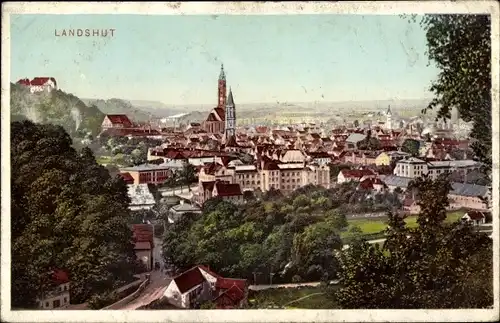 Ak Landshut in Niederbayern, Ortsansicht
