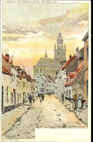 Künstler Litho Ranot, F., Hal Bruxelles Brüssel, Frauenkirche
