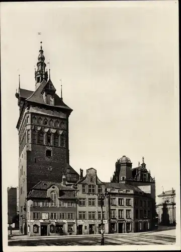 Ak Gdańsk Danzig, Stockturm und Hohes Tor
