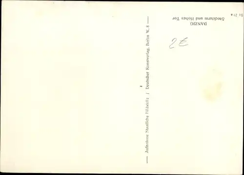 Ak Gdańsk Danzig, Stockturm und Hohes Tor