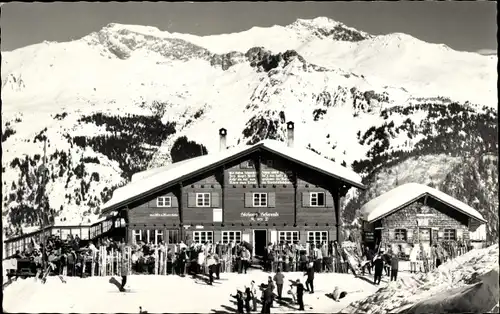 Ak Conters im Prättigau Kanton Graubünden, Skihaus Schwendi, Winter