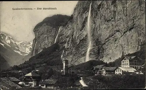 Ak Lauterbrunnen Kanton Bern, Staubbach