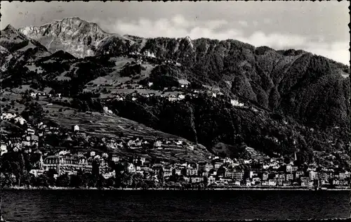 Ak Territet Montreux Kt. Waadt, Glion Caux et Rochers de Naye