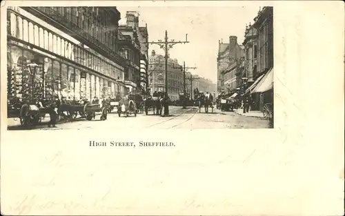 Ak Sheffield Yorkshire England, Hauptstraße