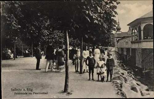 Ak Sassnitz auf Rügen, Promenade am Familienbad