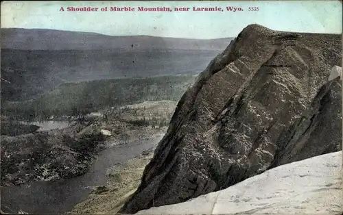 Ak Laramie Wyoming USA, Schulter des Marble Mountain