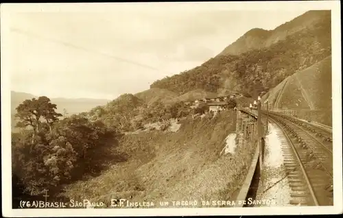 Ak São Paulo Brasilien, Blick auf die Serra de Santos