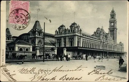 Ak Luz São Paulo Brasilien, Bahnhof