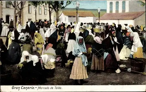 Ak Gran Canaria Kanarische Inseln, Telde-Markt