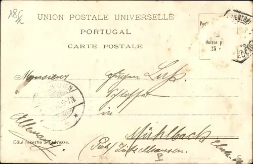 Ak Portugal, Menschen in Volkstracht, Besen