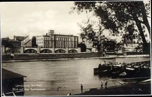 Ak Gorzów Wielkopolski Landsberg an der Warthe Ostbrandenburg, Gymnasium