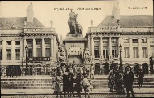 Ak Bruxelles Brüssel, Place des Martyrs