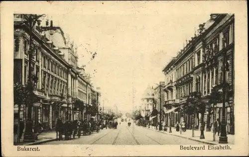 Ak București Bukarest Rumänien, Boulevard Elisabeth