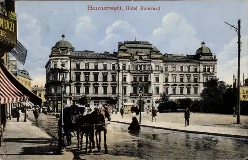 Ak București Bukarest Rumänien, Hotel Bulevard