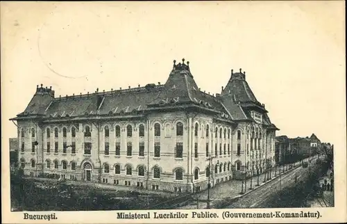 Ak București Bukarest Rumänien, Ministerul Lucrarilor Publice