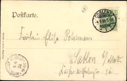 Ak Koblenz am Rhein, Ehrenbreitstein, Salondampfer Wilhelm Kaiser und König